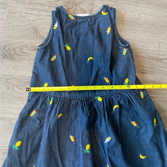 Hanna Anderson girls denim pineapple, ice cream, banana dress - Picture 8 of 9